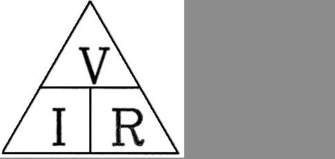Magic Triangle for Volts current and resistance
