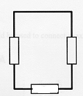 Not a link but three resistors linked in series as a closed circle. No cells in the  circuit.